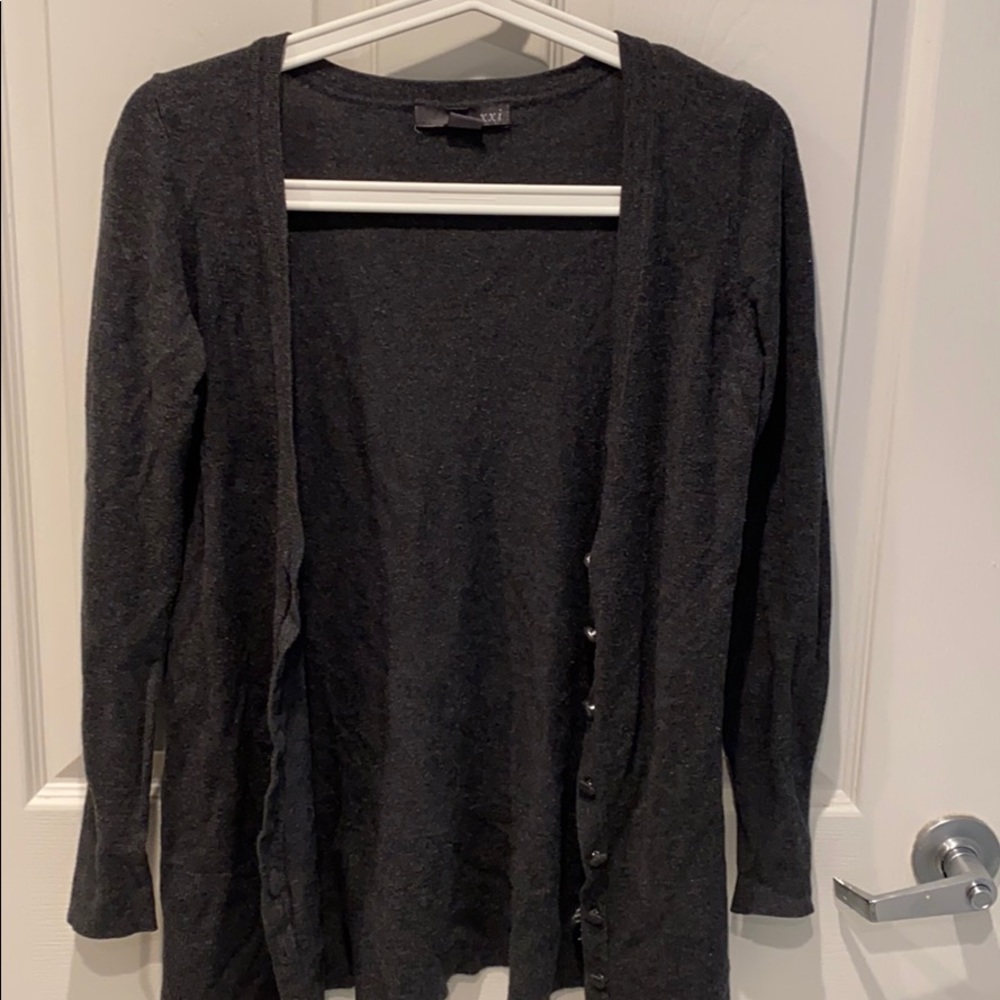 Dark Grey knit cardigan XS